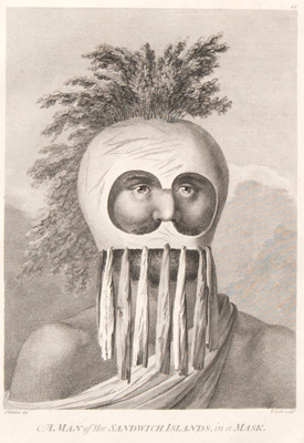 A Man of the Sandwich Islands (Hawaii), in mask